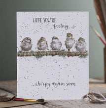 Load image into Gallery viewer, Wrendale Greeting Card - Feeling Chirpy Sparrow