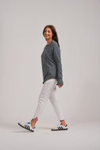 Load image into Gallery viewer, EST 1971 Raw L/S Tee - Navy stripe