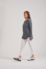 Load image into Gallery viewer, EST 1971 Raw L/S Tee - Navy stripe