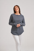 Load image into Gallery viewer, EST 1971 Raw L/S Tee - Navy stripe