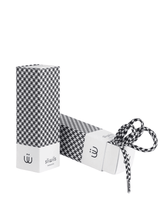 Load image into Gallery viewer, Sliwils Shoelaces - Black Houndstooth