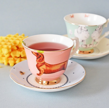Load image into Gallery viewer, Yvonne Ellen Teacup & Saucer set of 2 - Poodle & Sausage Dog