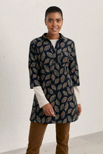 Load image into Gallery viewer, Seasalt Cornwall Cobland Tunic - Ripple Leaves on Dark Navy