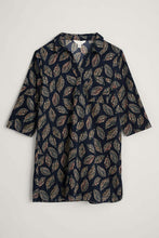 Load image into Gallery viewer, Seasalt Cornwall Cobland Tunic - Ripple Leaves on Dark Navy