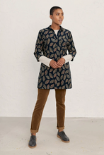Load image into Gallery viewer, Seasalt Cornwall Cobland Tunic - Ripple Leaves on Dark Navy