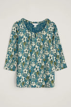 Load image into Gallery viewer, Seasalt of Cornwall 3/4 Appletree Top - Marsh Marigold Raincloud