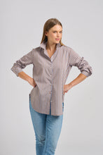 Load image into Gallery viewer, Shirty Classic Shirt with French Cuff - Porcini Stripe