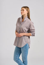 Load image into Gallery viewer, Shirty Classic Shirt with French Cuff - Porcini Stripe