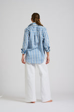Load image into Gallery viewer, Shirty Girlfriend Relaxed Shirt - Pale Blue Gingham