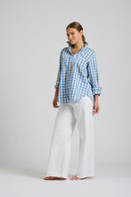 Load image into Gallery viewer, Shirty Girlfriend Relaxed Shirt - Pale Blue Gingham