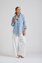 Load image into Gallery viewer, Shirty Girlfriend Relaxed Shirt - Pale Blue Gingham