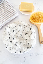 Load image into Gallery viewer, Luxury Linen Shower Cap - Grey Sheep