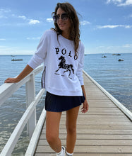 Load image into Gallery viewer, Sophie Moran Polo Sweatshirt - White/Navy