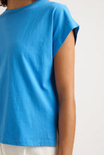 Load image into Gallery viewer, Toorallie Crew Neck Cotton Tank - Azure