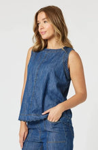 Load image into Gallery viewer, Threadz Charli Denim Top - Denim