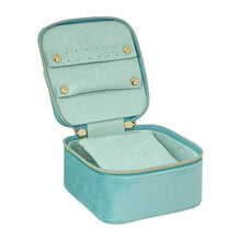 Load image into Gallery viewer, Tonic Luxe Velvet Jewellery Cube - Seafoam