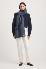 Load image into Gallery viewer, Toorallie Merino Wool Logo Scarf - Navy