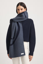 Load image into Gallery viewer, Toorallie Merino Wool Logo Scarf - Navy
