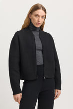 Load image into Gallery viewer, Toorallie Wool Bomber Jacket - Black