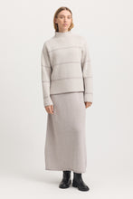 Load image into Gallery viewer, Toorallie Pin Stripe Funnel Neck Jumper - Oat