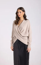 Load image into Gallery viewer, Two T's Cross Over Jumper - Oat