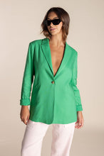 Load image into Gallery viewer, Two T's Linen Blend Blazer - Sea Green