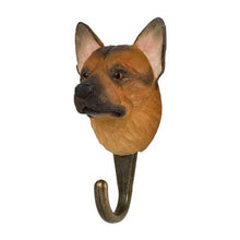 Load image into Gallery viewer, Hand Carved Wall Hook - German Shepherd