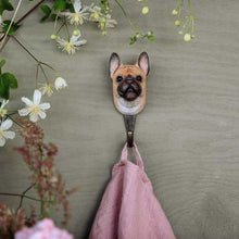 Load image into Gallery viewer, Hand Carved Wall Hook - French Bulldog