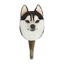 Load image into Gallery viewer, Hand Carved Wall Hook - Siberian Husky