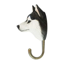 Load image into Gallery viewer, Hand Carved Wall Hook - Siberian Husky