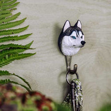 Load image into Gallery viewer, Hand Carved Wall Hook - Siberian Husky
