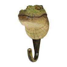 Load image into Gallery viewer, Hand Carved Wall Hook - Crocodile