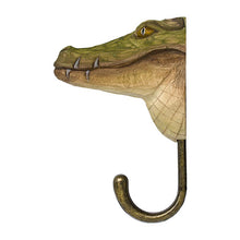 Load image into Gallery viewer, Hand Carved Wall Hook - Crocodile
