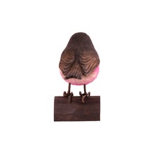 Load image into Gallery viewer, Hand Carved Deco Bird - Pink Robin