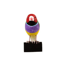 Load image into Gallery viewer, Hand Carved Deco Bird - Gouldian Finch