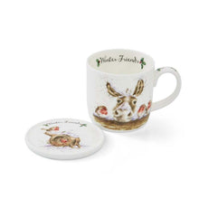 Load image into Gallery viewer, Royal Worcester Wrendale Mug & Coaster Set - Winter Friends