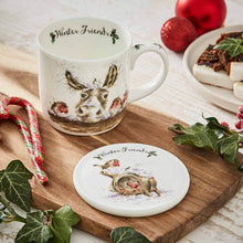 Load image into Gallery viewer, Royal Worcester Wrendale Mug & Coaster Set - Winter Friends