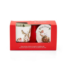 Load image into Gallery viewer, Royal Worcester Wrendale Mug & Coaster Set - Winter Friends