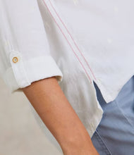 Load image into Gallery viewer, White Stuff Sophie Cotton Shirt -White tonal embroidery