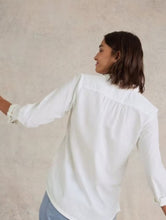 Load image into Gallery viewer, White Stuff Sophie Cotton Shirt -White tonal embroidery
