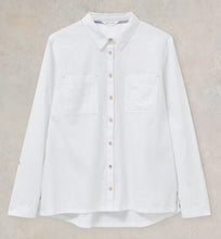 Load image into Gallery viewer, White Stuff Sophie Cotton Shirt -White tonal embroidery