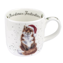 Load image into Gallery viewer, Royal Worcester Wrendale Fine Bone China Mug - Christmas Foxtivities