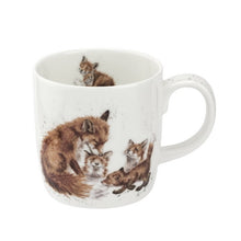 Load image into Gallery viewer, Royal Worcester Wrendale Fine Bone China Mug - Foxes (bedtime kiss)