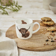 Load image into Gallery viewer, Royal Worcester Wrendale Fine Bone China Mug - Highland Coo