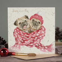 Load image into Gallery viewer, Wrendale Christmas Card - Snug as a Pug