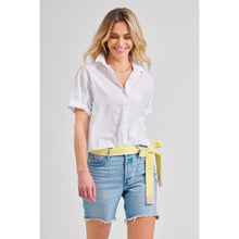Load image into Gallery viewer, Shirty Annie Relaxed Short Sleeve Cotton Shirt - White
