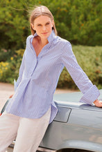 Load image into Gallery viewer, Shirt Women: Shirty Aviva Popover Shirt - Mid Blue Stripe