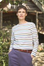 Load image into Gallery viewer, Seasalt Cornwall L/S Cotton Sailor Shirt - Tri Breton Chalk Wisteria
