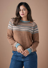 Load image into Gallery viewer, Uimi Beatrix Australian Merino Wool Chunky Fairisle Jumper - Gingerbread