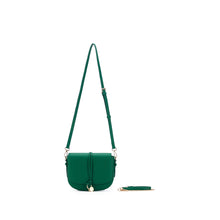 Load image into Gallery viewer, Black Caviar Antonia Vegan Leather Crossbody Bag - Emerald